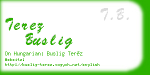 terez buslig business card